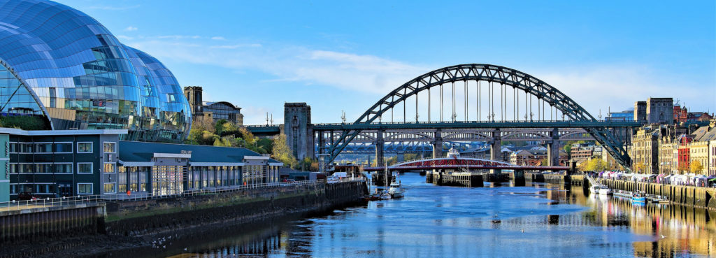 Photo of the Quayside in Newcastle Upon Tyne, UK.